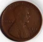 1915-S Lincoln Cent Wheat Penny Fine/VF-Problem Free Key Date Medium BN Coin