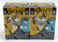 2020 Panini SELECT Football Blaster Box 6 Pack TRI COLOR Prizm Die-Cut LOT of 2