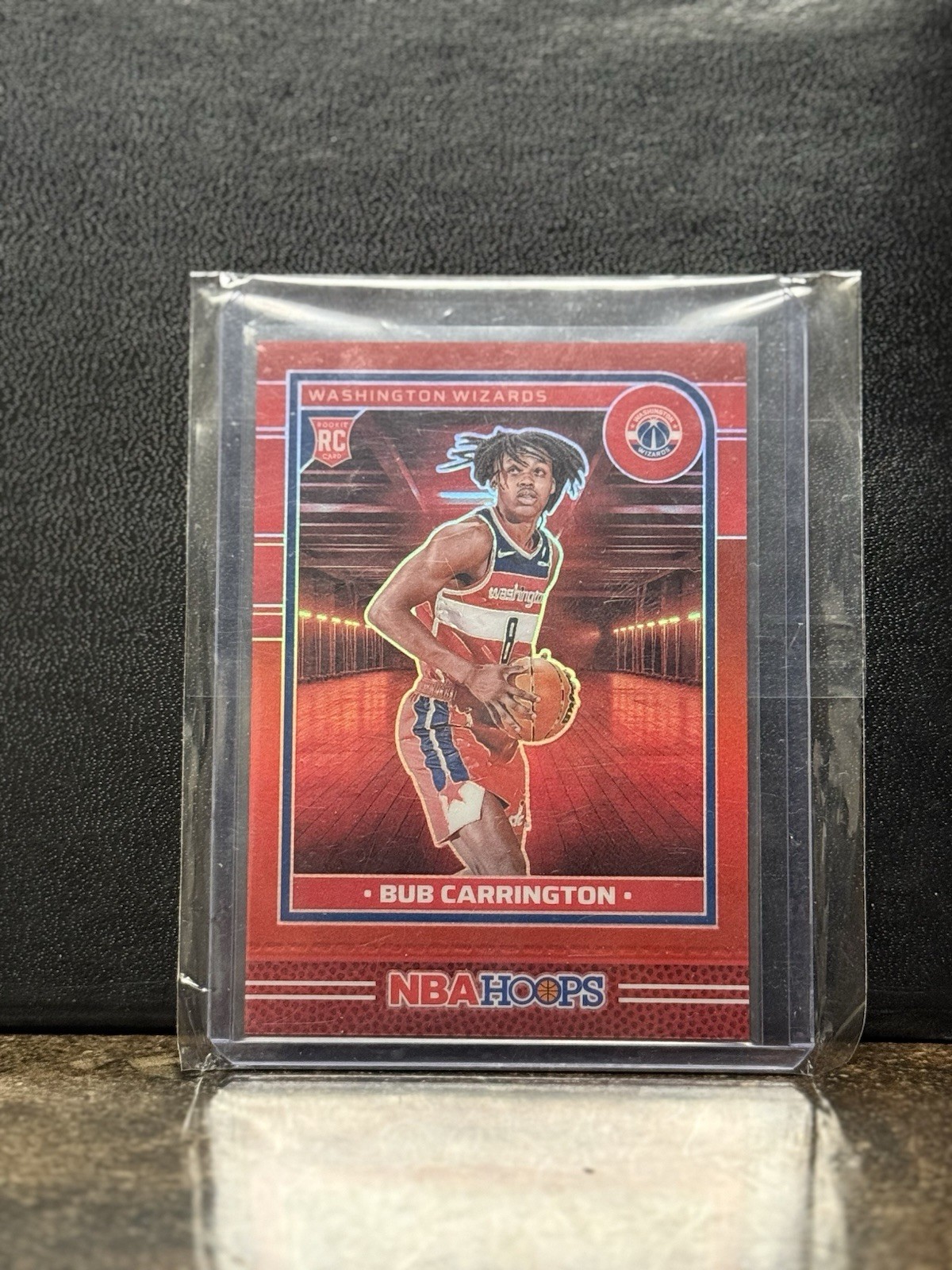2024-25 Panini Nba Hoops - Rookies Bub Carrington #244 Premium Red Prizm /99  RC