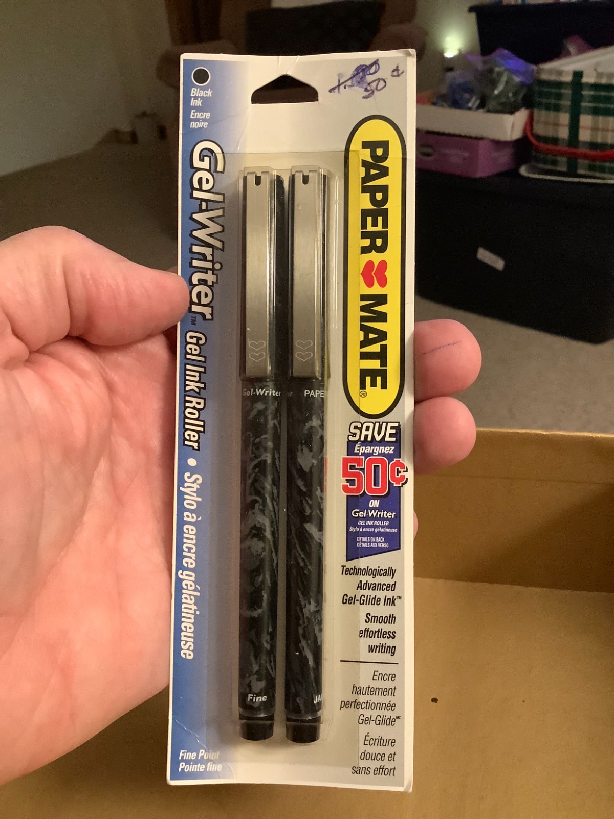 Vintage PaperMate Gel-Writer Gel Ink Roller Pen Two-Pack 1995 Black Ink NEW (1)
