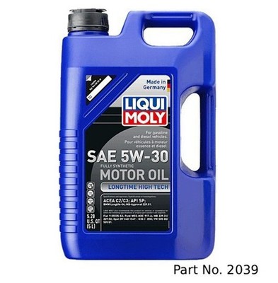 Liqui Moly Motor Oil Synthetic Gasoline and Diesel Longtime High Tech SAE 5W-30