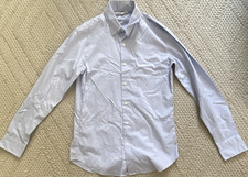 UNIQLO Men's Slim Fit Dress Shirt XS Blue White Check Collared Long Sleeve