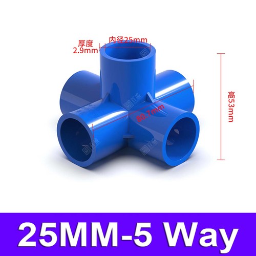 3/4/5/6-Way Elbow PVC Plumbing Fitting Pipe Adhesive Connector 20/25/32/40/50mm - Picture 46 of 64