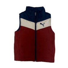 PUMA Navy Burgundy Quilted Colorblock Puffer Vest Boys 5