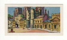 Historical Buildings Trade card 1964. Market Place, Wells, Somerset