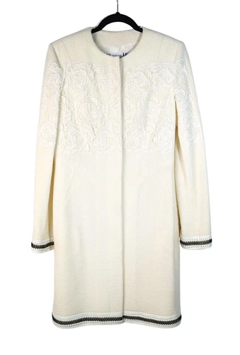 Tuta vintage Dior pizzo fiori bianco giacca e gonna