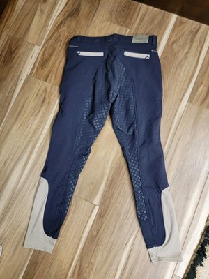 Qhp Bliss Navy Silicone Full Seat Breeches L, 30, 42 euro