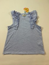 NWT Hayden Girls Blue Ruffle Sleeve Knit Top Medium Lightweight bin HH209