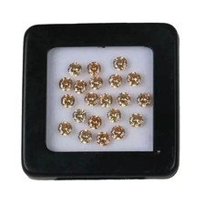Natural 6 mm 15 Pcs Lot Certified Cambodian Champagne Zircon Loose LG Gemstone