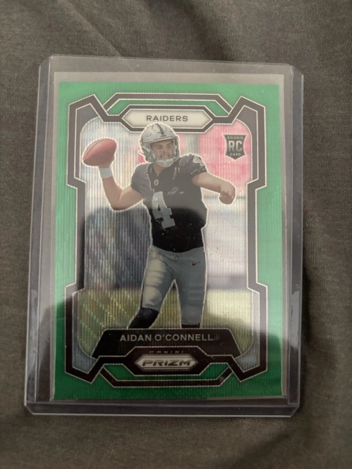2023 Panini Prizm - Rookies Green Wave Prizm #360 Aidan O'Connell (RC)