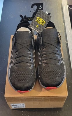 Athletic Works Big Boys Size 5 Knit Cage Sneakers Shoes Odor Control Lightweight