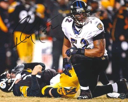 Ray Lewis Autographed Signed Baltimore Ravens 8x10 Photo with COA/Hologram