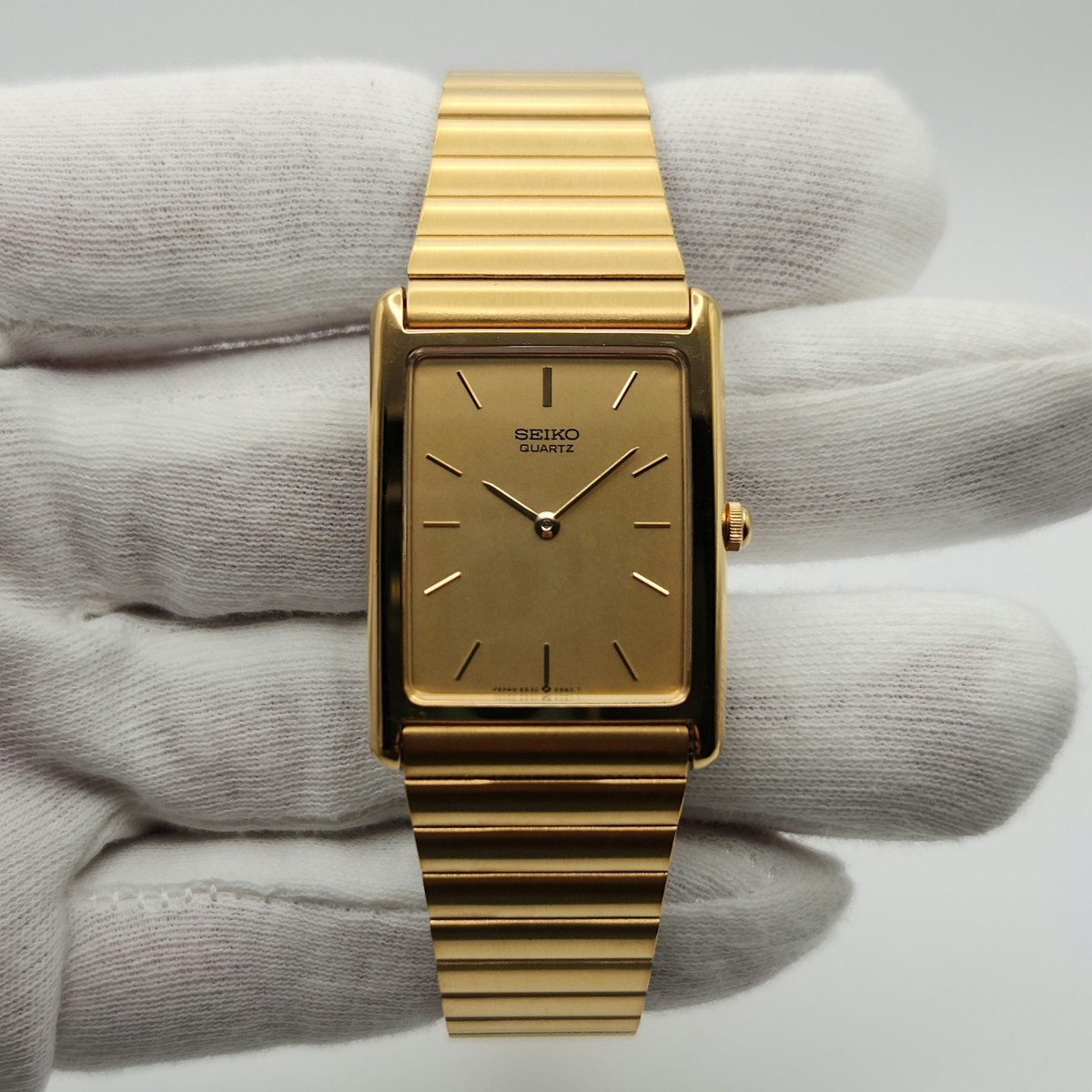 オーダーサンプル Seiko Tank-Style Men's Vintage Gold Tone Quartz Watch 6530-5550 | eBay