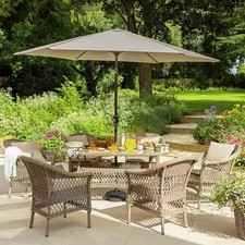 Argos Home Palermo 6 Seater Rattan Effect Dining Table (Table only)