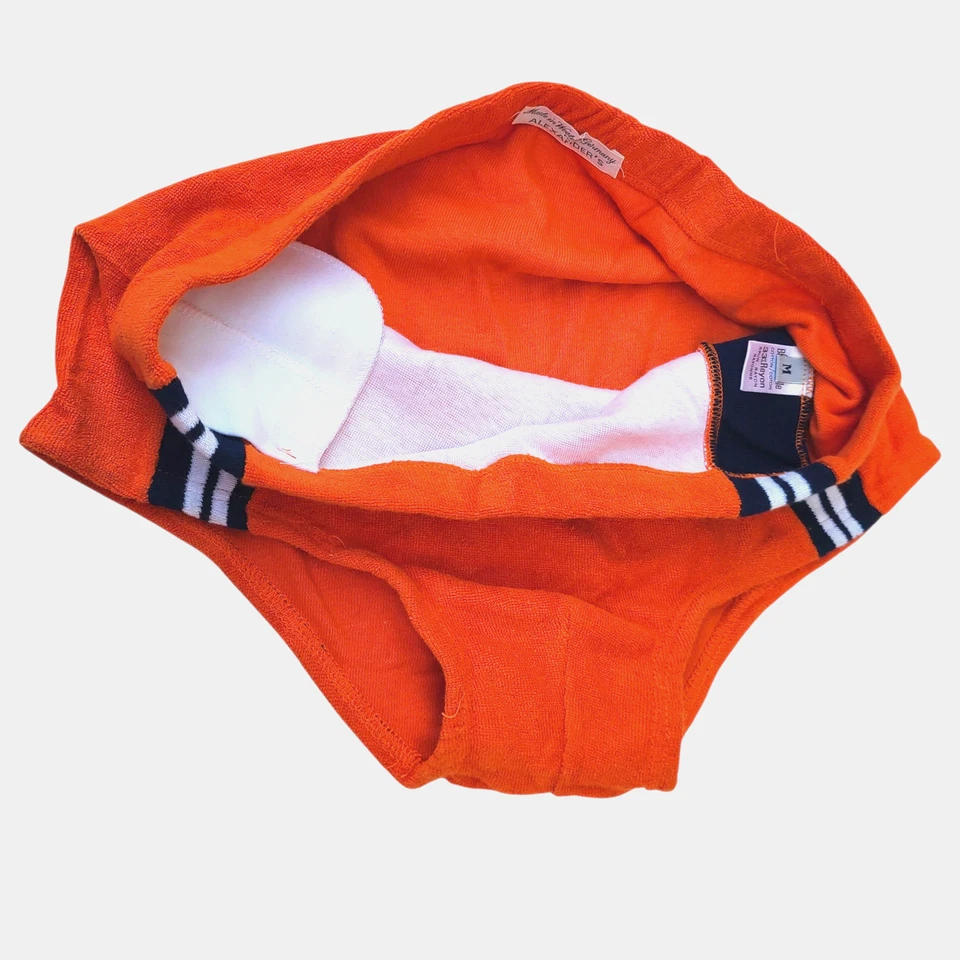 Vintage 1960s Mens Terrycloth Swim Trunks Brief Swimsuit 60s Mod Mid Century MCM - Image 3 of 4