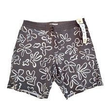New O'Neill Originals Above the Knee Print Swim Trunks Shorts 34 Hyperdry Hybrid