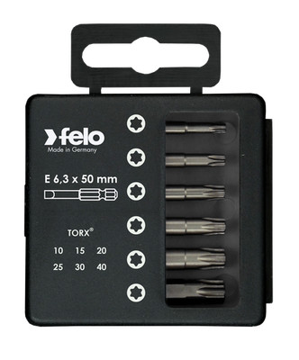 Felo Bit-Box Profi E 6,3 x 50 mm 6-tlg. TORX 