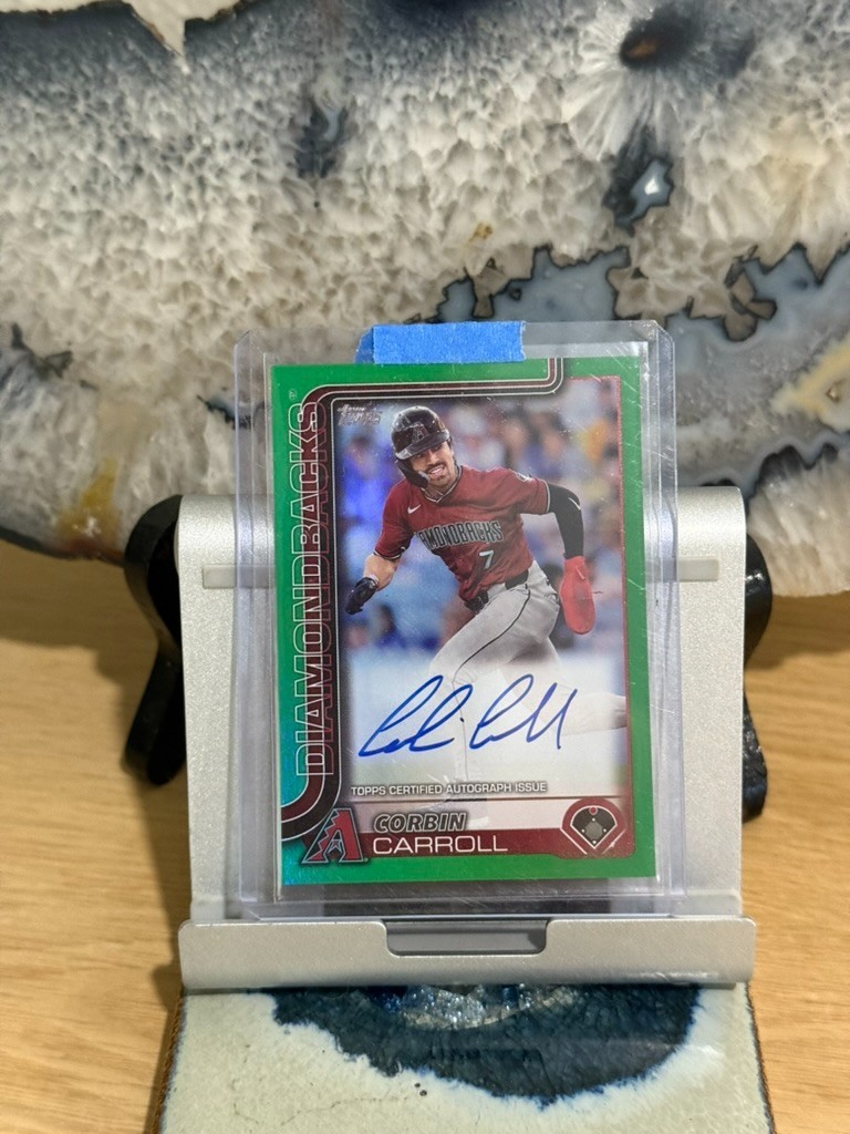 2025 Topps Series 1 -Corbin Carroll #78 Real One Auto - Green Foil #/99