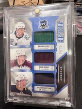 2019-20 The Cup Cale Makar + Quinn Hughes + Olofsson ROOKIE CUP TRIO /33 RC RARE