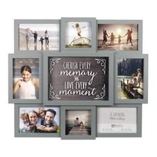 Malden Gray 8-Opening Picture Frame 8372-08