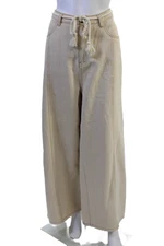 Lioness Women Beige Bohemian Pants Button 27in Inseam Size L