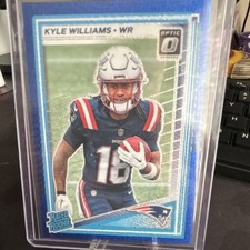 Panini 2025 Donruss Optic Blue Glitter Kyle Williams Rated Rookie #245 Patriots