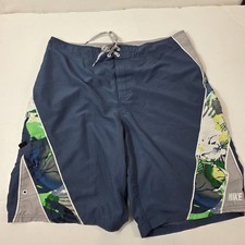 nike swim vintage board shorts blue 34