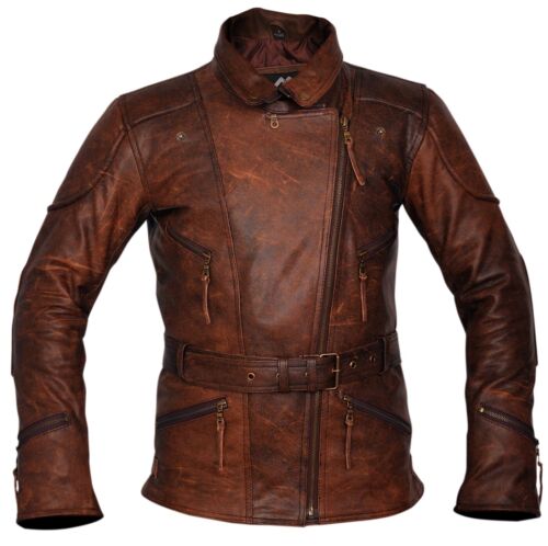 Chaqueta de cuero para motociclista Gallanto Distressed Demi para mujer 3/4 - motocicleta vintage - Imagen 11 de 17