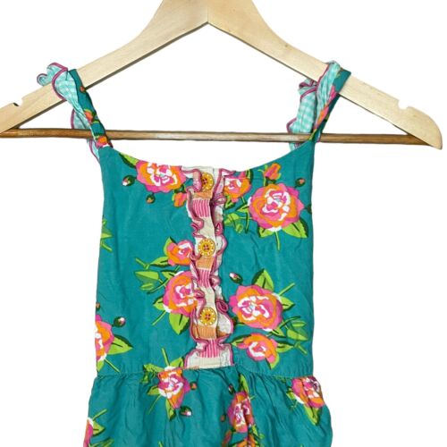 Matilda Jane Girls 10 Watch the Waves Romper Blue Floral Summer Beach Jumpsuit - Picture 2 of 14