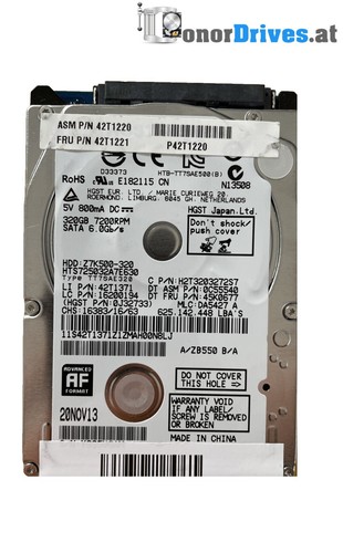 Hitachi HTS725032A7E630 - 320 GB - SATA - PCB 220 0A90351 01*