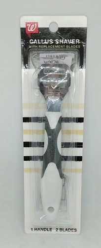 Walgreens Callus Shaver & Replacement Blades 1 Handle 2 Blades w Storage Cas New