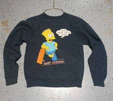 Vintage Bart Simpson Sweater 1990 - SSI TAG - Size Youth 10-12 Medium - Rare -