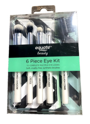 Equate Beauty Studio White 6Pc Makeup Brush Set