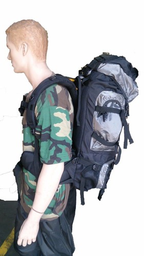 OUTBACK 75 litre Rucksack Top Loading Internal Frame Adjustable Back 600D Nylon - Picture 8 of 10