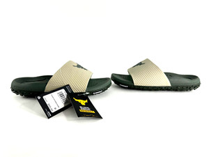 UNDER ARMOUR X Project Rock 2.0 Slide Sandals Mens Size 14 Khaki Green‎ Project Rock Slides Available in Khaki and Green main image 2
