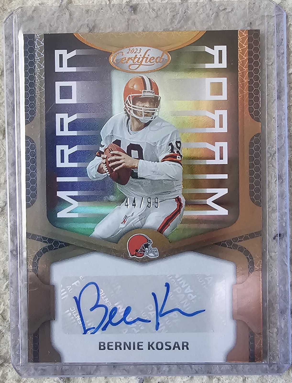 Bernie Kosar 2023 Certified Auto Bronze /99. Browns Nice 