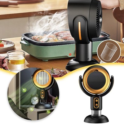 Portable Desktop Range Hood With Speed Exhaust Fan & Filter & Oil Cup Gold