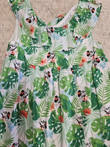 Disney Parks Girls Minnie Mouse Hawaiian Tropical Dress Size 7-8 - Picture 2 of 3