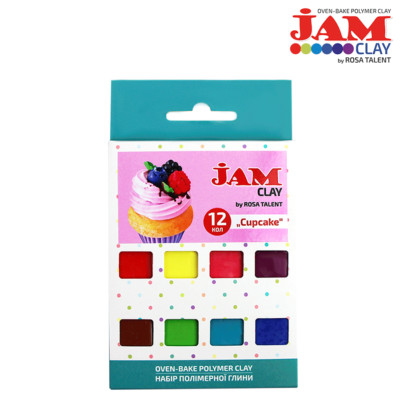 Rosa Talent Cup cake - Polymer Clay Set. 12*0.04 lb. Jam Clay.