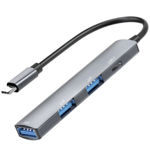 4-Port USB 3.0 Hub Adapter with Type-C for Laptop High-Speed 5Gbps