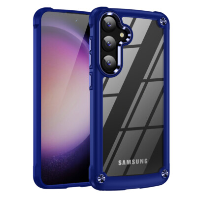 Metal Shockproof Clear Phone Case For Samsung Galaxy S25 S24 Ultra S23 S22 S21