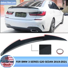 For 2019-2022 BMW 3-Series G20 330i M340i M4 V Style Carbon Look Trunk Spoiler