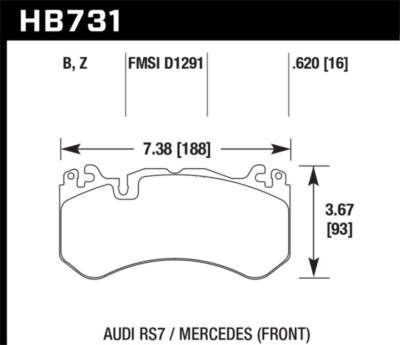 Hawk 13-16 Mercedes SL Class / 16-17 Audi RS7 Performance Ceramic Front Brake Pa