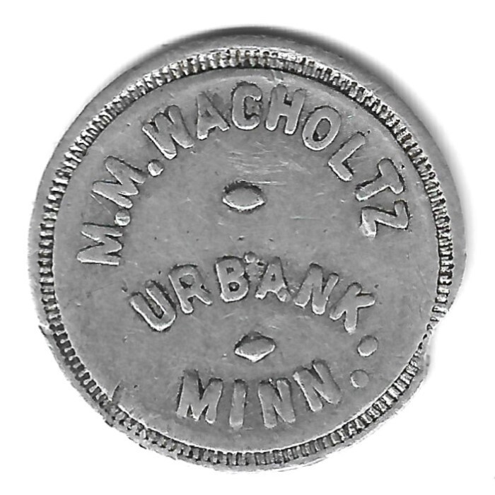 M.M. Wacholtz Urbank Minnesota Trade Token 25¢ Al Rd 26mm eBay