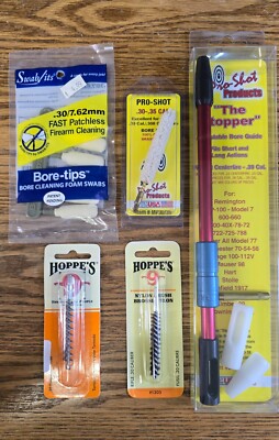 30 caliber cleaning kit -Pro Shot Bore Guide, Bore-tips. bore mop, brush, tornad