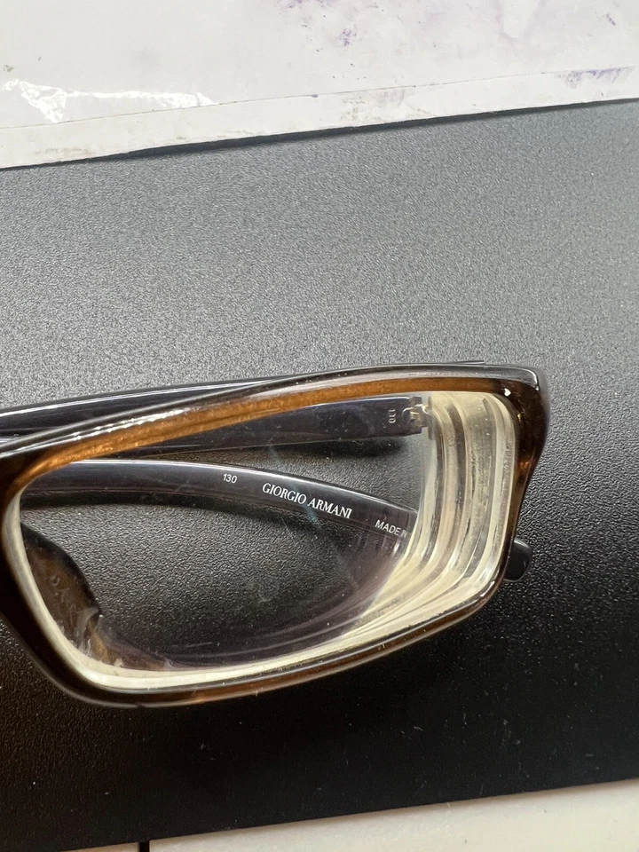 Marco de gafas Giorgio Armani GA 14 8B2 auténtico marrón 52-14 Foto 3 de 4