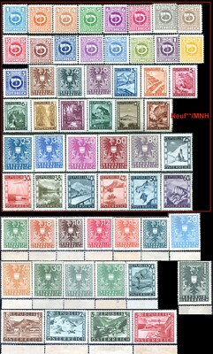 AUTRICHE/AUSTRIA/OSTERREICH  58 timbres/stamps 1945 Neuf*&**/MH&MNH