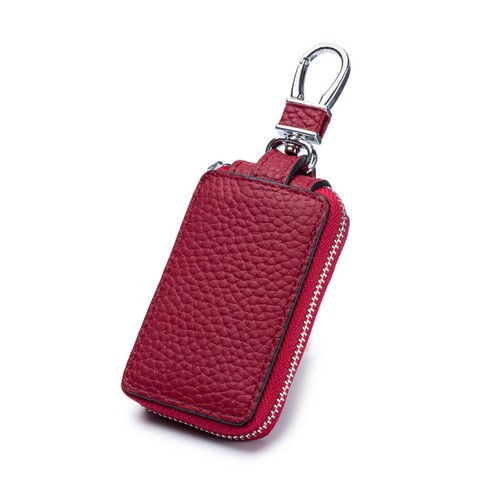 Universal Leather Car Remote Key Fob Chain Zipper Wallet Holder Bags Case Cover - Picture 12 of 18