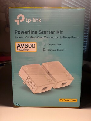 TP-Link TL-PA4010 KIT AV600 600Mbps Powerline Ethernet Adapter Starter Kit