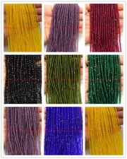 Natural Faceted 3mm Multicolor Spinel Gemstone Round Loose Beads 15'' Strand